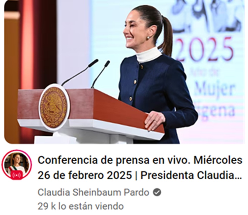 Conferencia matutina de presidenta Sheinbaum Pardo