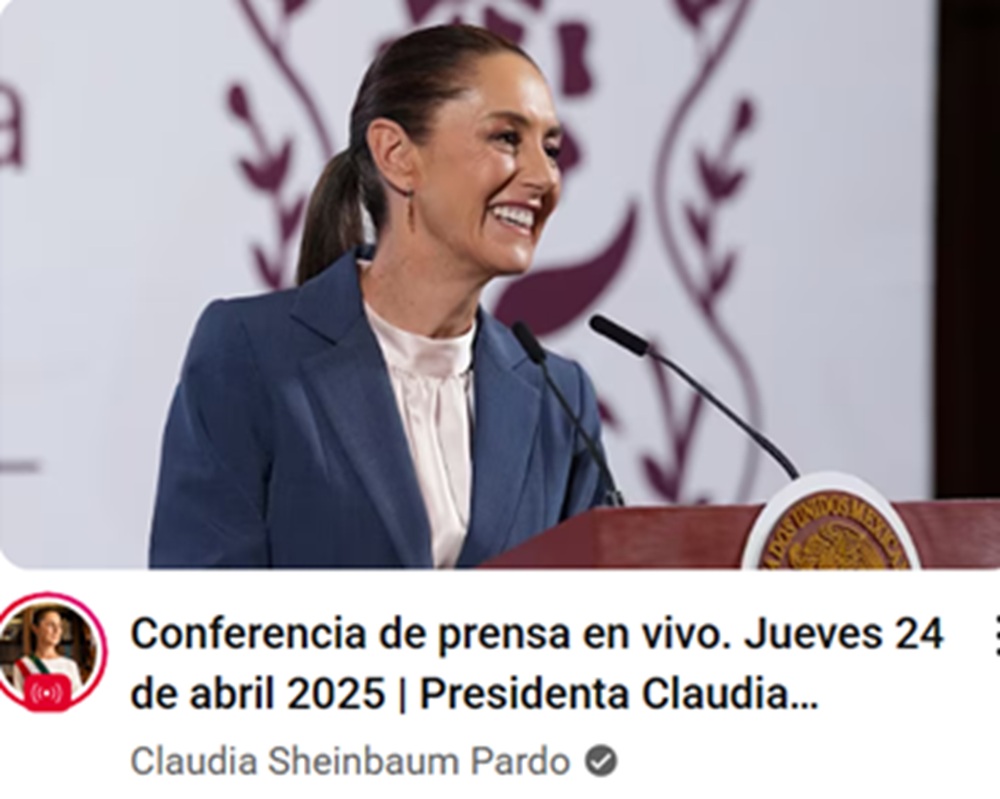 Conferencia matutina de presidenta Sheinbaum Pardo