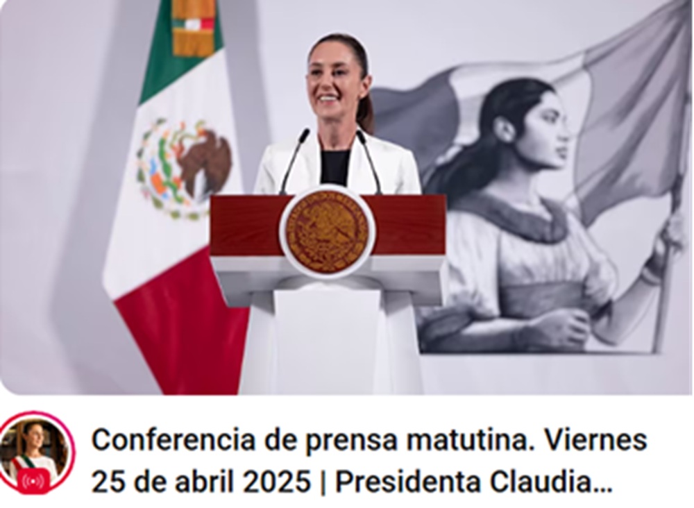 Conferencia matutina de presidenta Sheinbaum Pardo